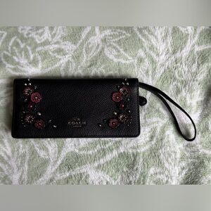 COACH  SLIM WALLET WITH TEA ROSE (COACH F21608)